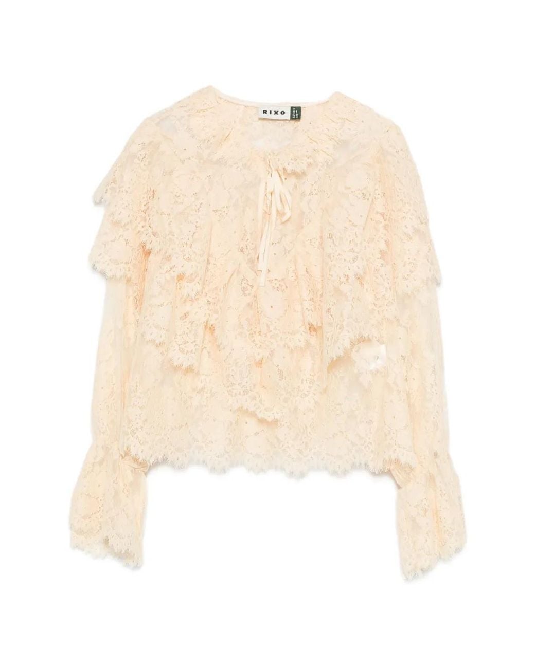 Rixo Blouse Met Ruches in het Natural