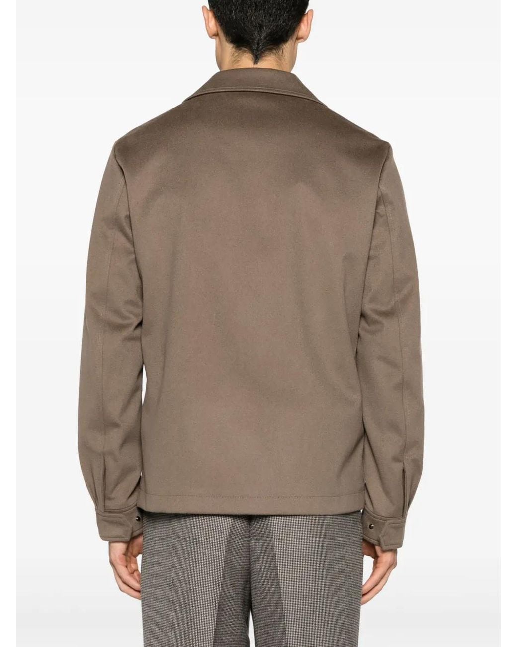 KIRED Brown Patch-Pockets Wool Jacket for men