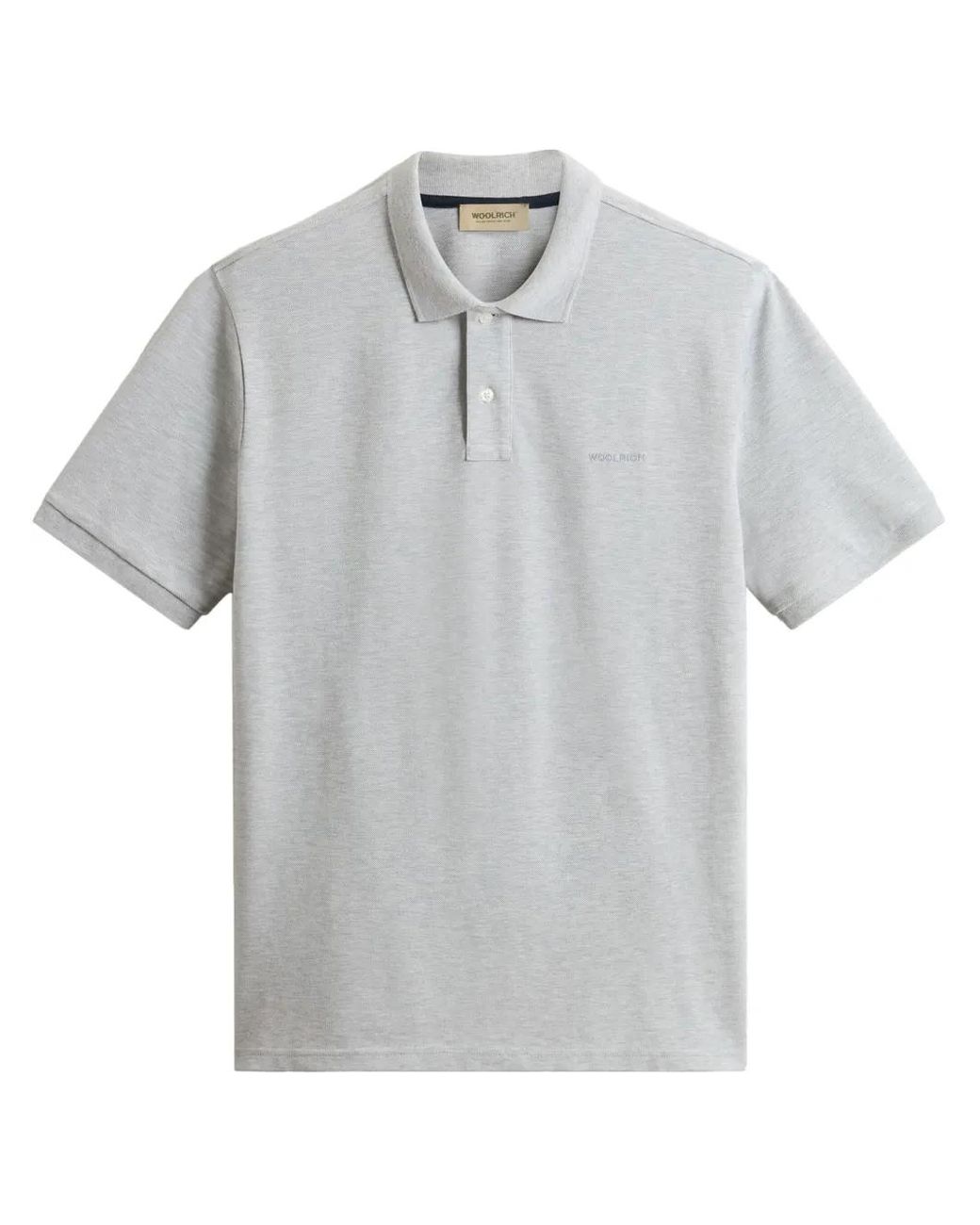 Woolrich Gray Cotton Piqué Polo Shirt for men