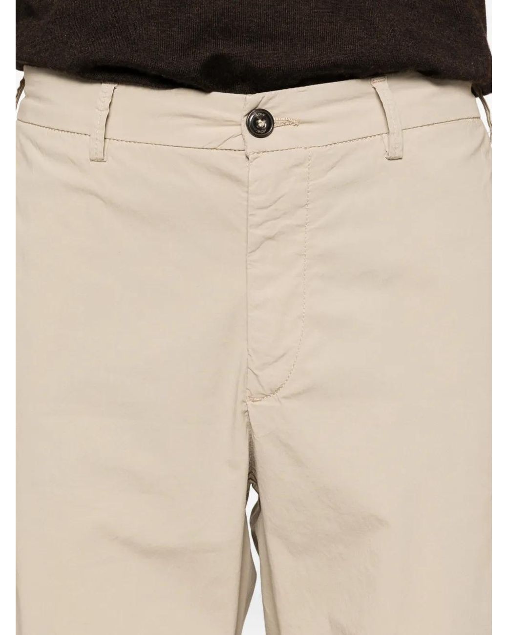 40 Weft White Button-Fastening Trousers for men