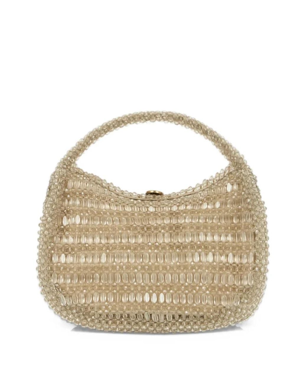 Etro Metallic Small Pony Bag With Embroidered Beads