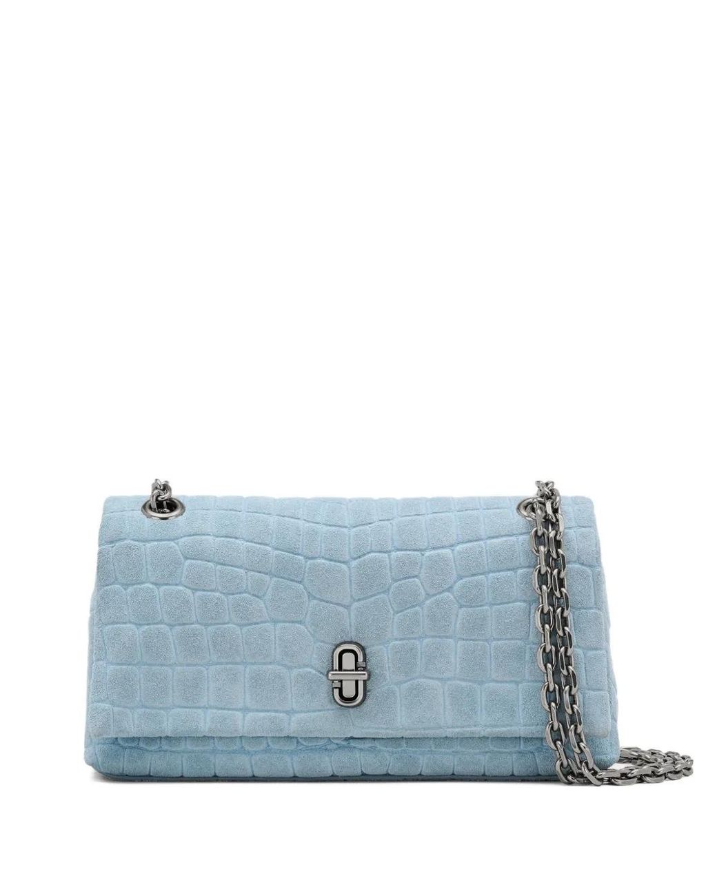 Marc Jacobs Blue The Croc Dual Chain Mini Bag
