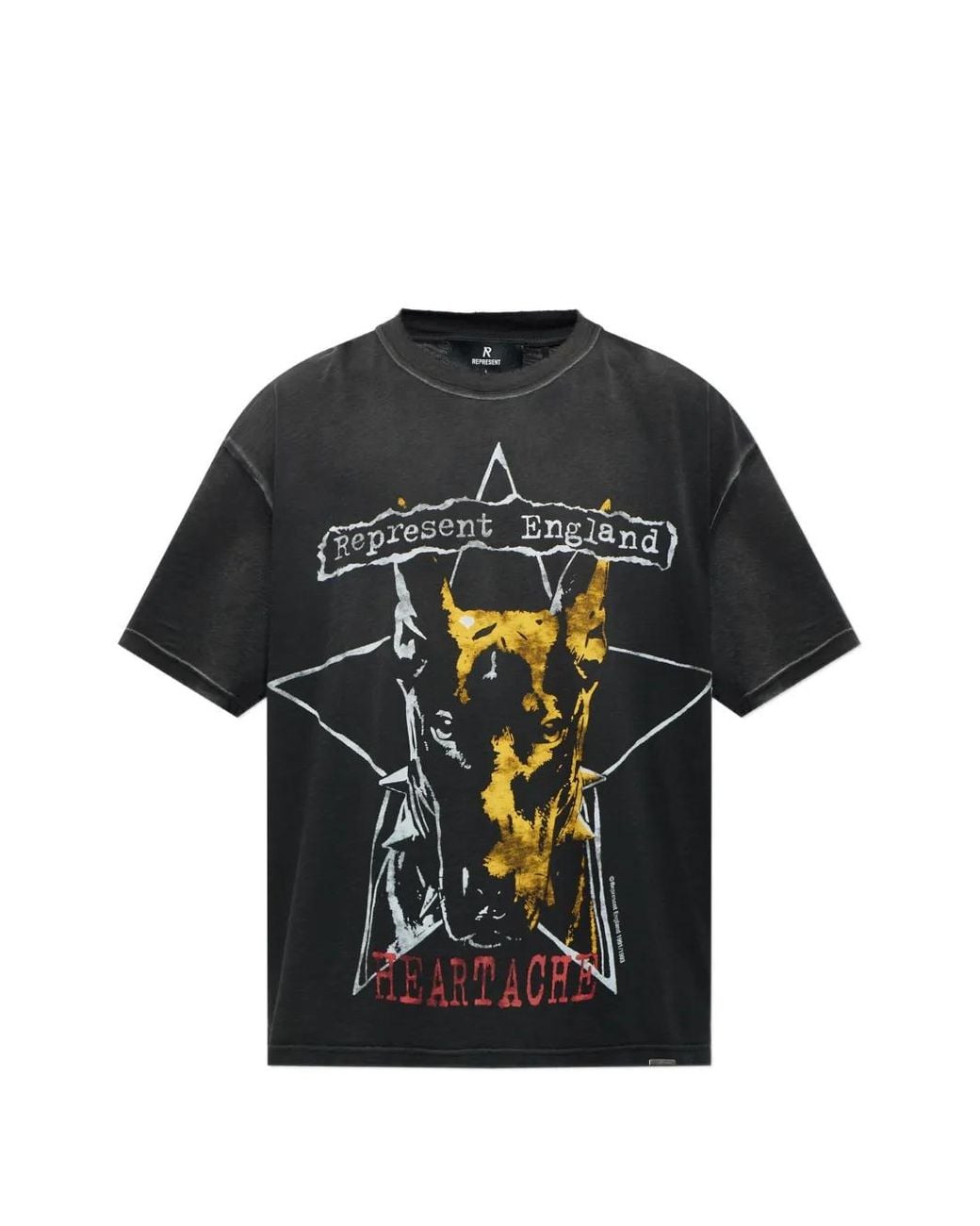 Represent Black Graphic-Print T-Shirt for men