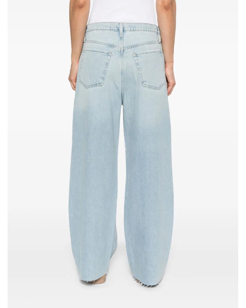 FRAME Blue Le Low Babby Wide Leg Jeans