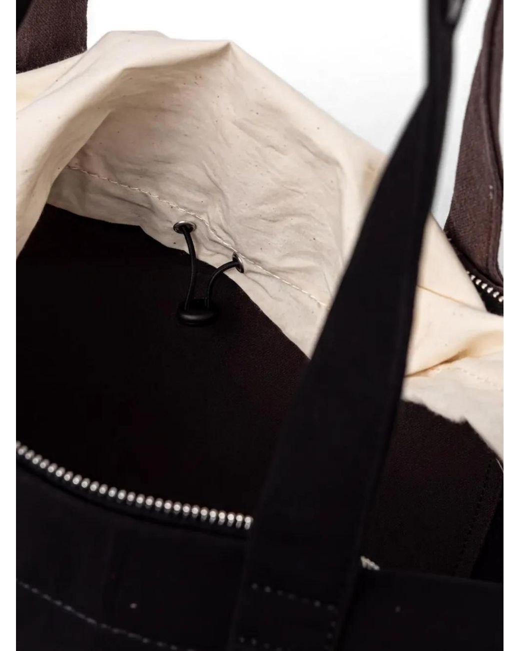 Karl Lagerfeld Black Logo-Patch Pocket Tote Bag