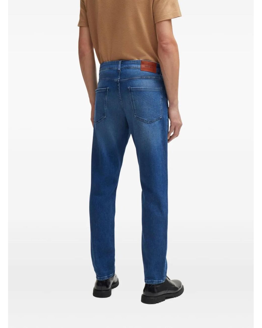 Boss Blue Straight-Leg Jeans for men
