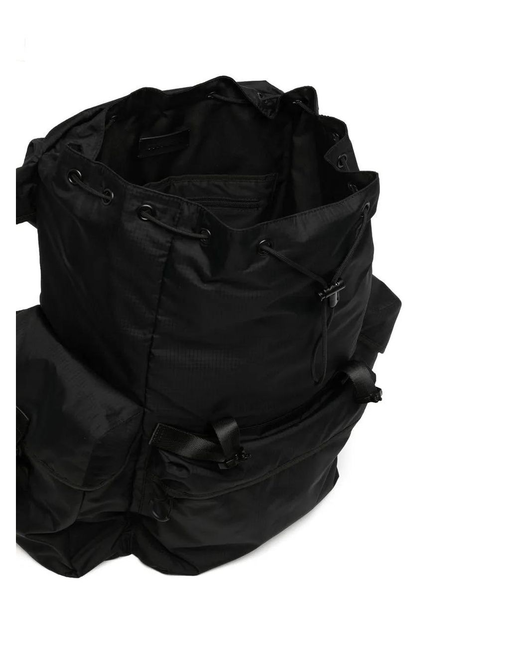 DSquared² Black Big Logo-Print Backpack for men
