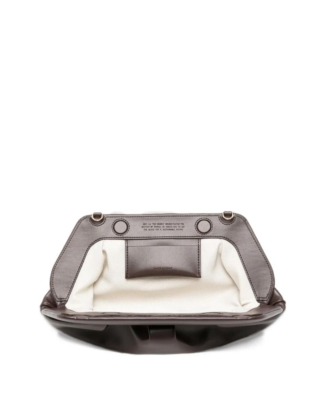 THEMOIRÈ Brown Bios Ruched Clutch Bag