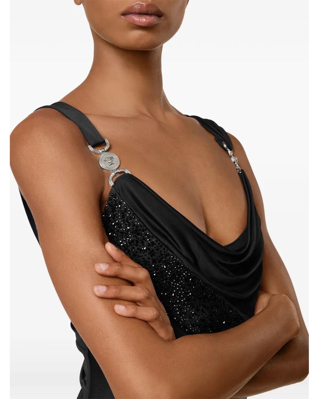 Versace Black Jersey Gown