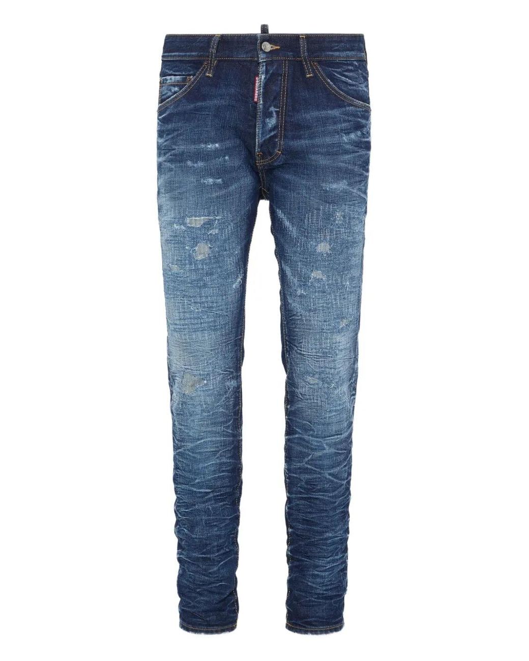 Jean À Patch Logo DSquared² pour homme en coloris Blue