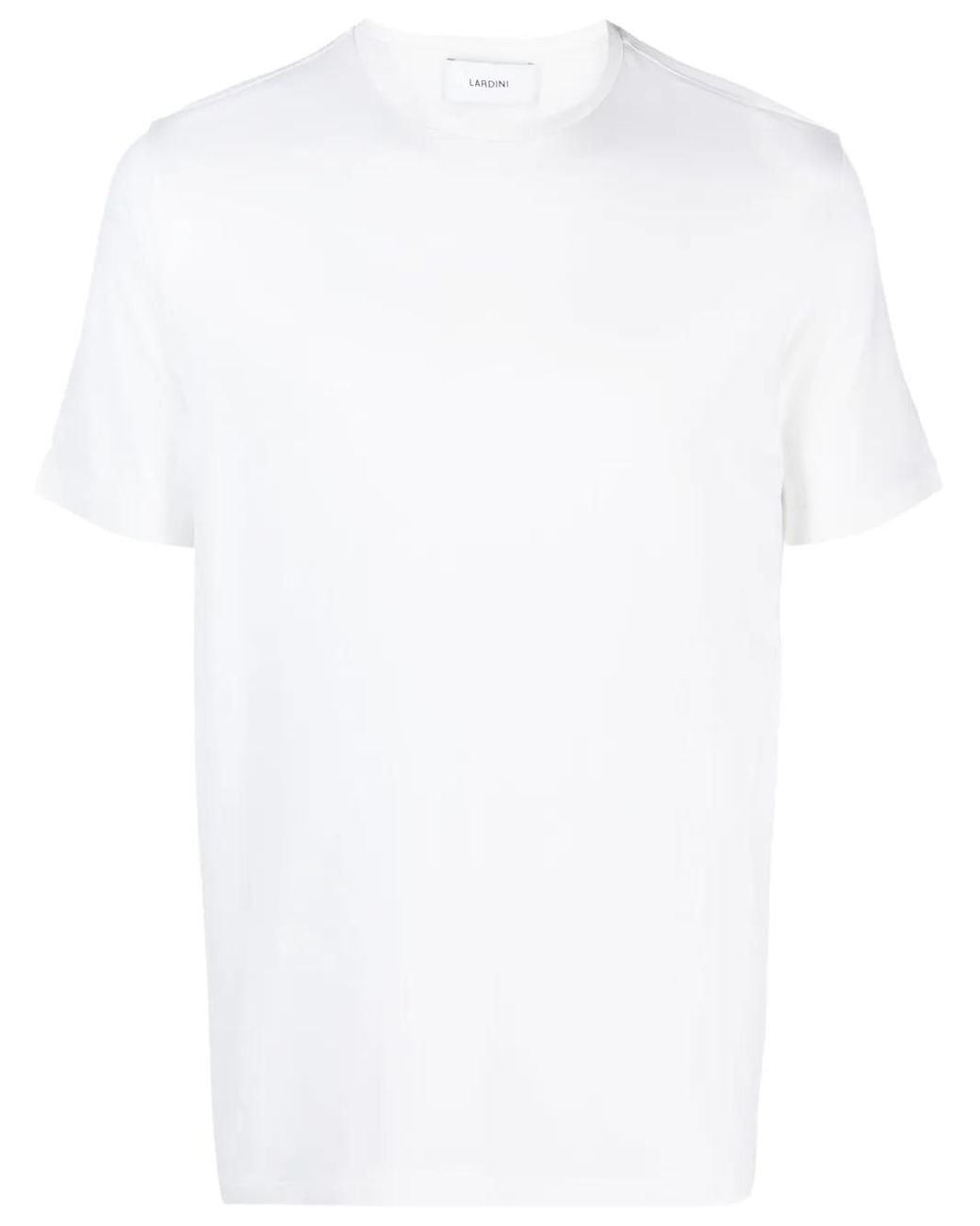 Lardini White Short-Sleeved Wool T-Shirt for men