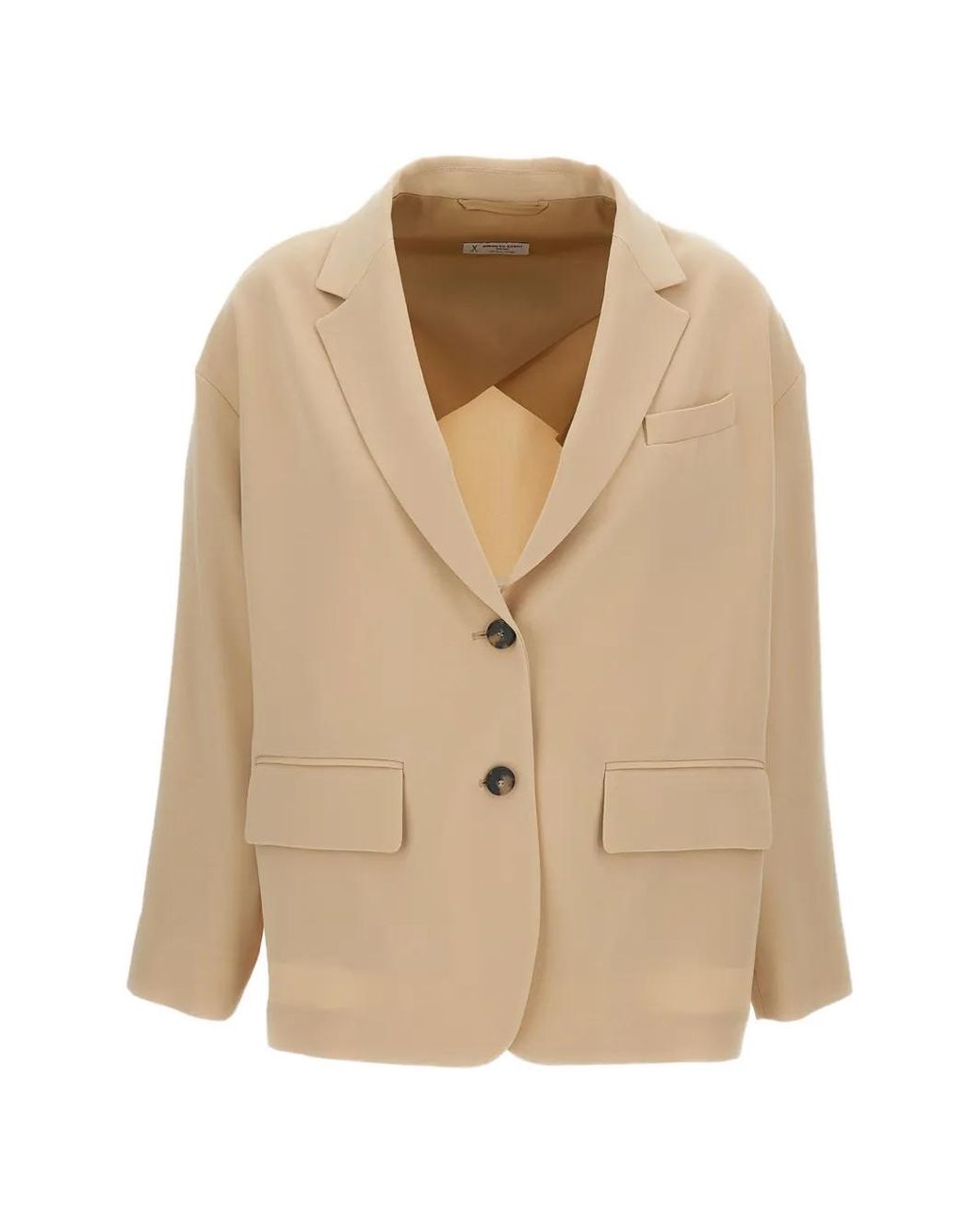 Alberto Biani Natural Two-Button Blazer