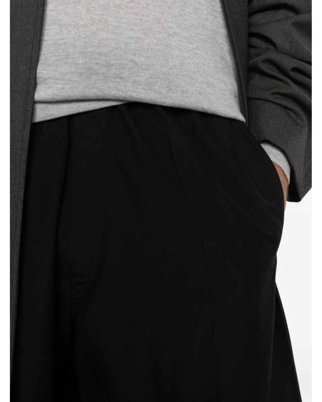 Umit Benan Black Drawstring Trousers for men
