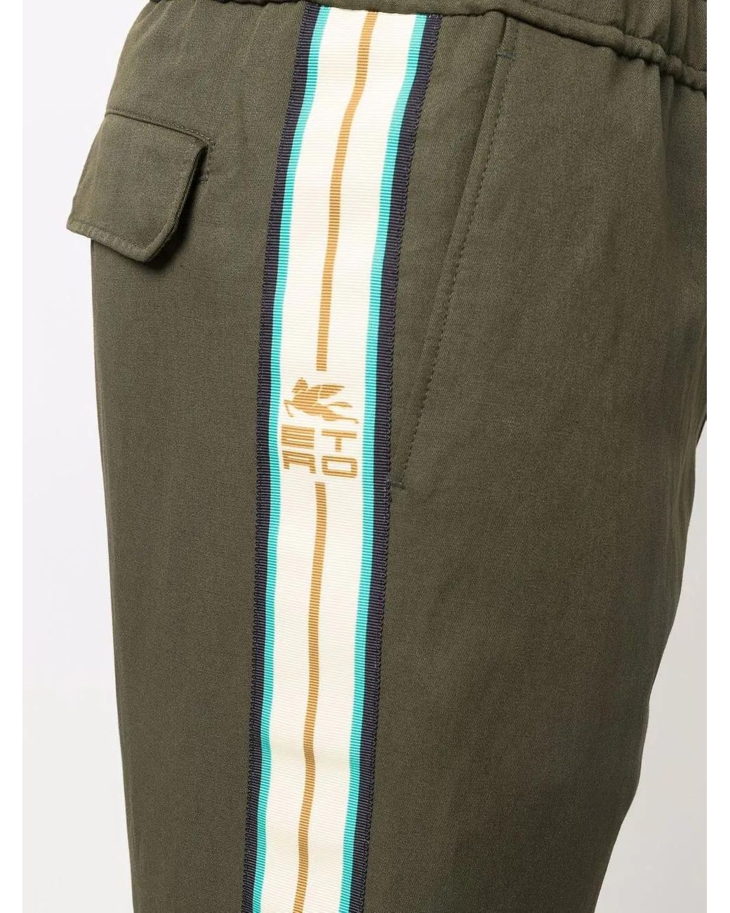 Pantalones Rectos Con Logo Etro de hombre de color Green