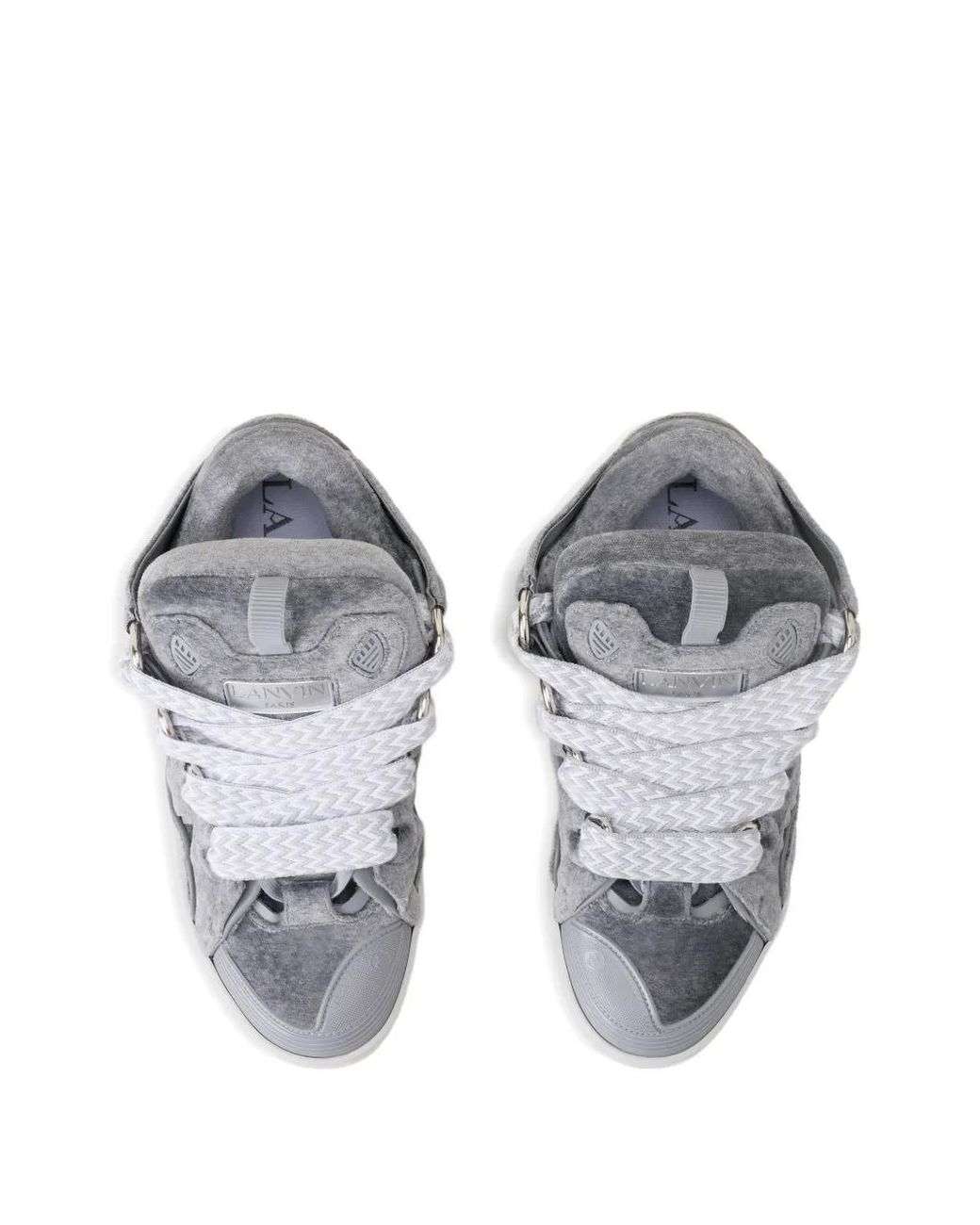Baskets Curb À Lacets À Chevrons Lanvin en coloris Gray