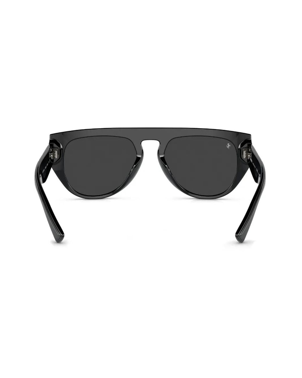 Ferrari Black Oval-Frame Sunglasses