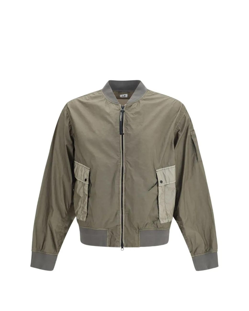 C P Company Gray Bi-Tm Bomber Jacket for men