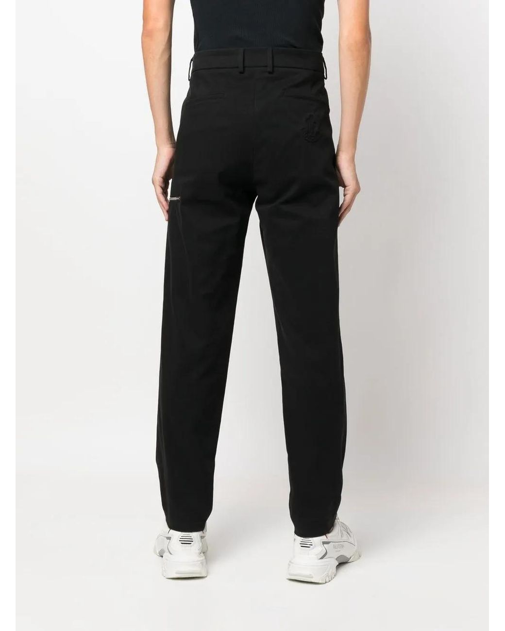 Moncler Black Straight Leg Trousers for men