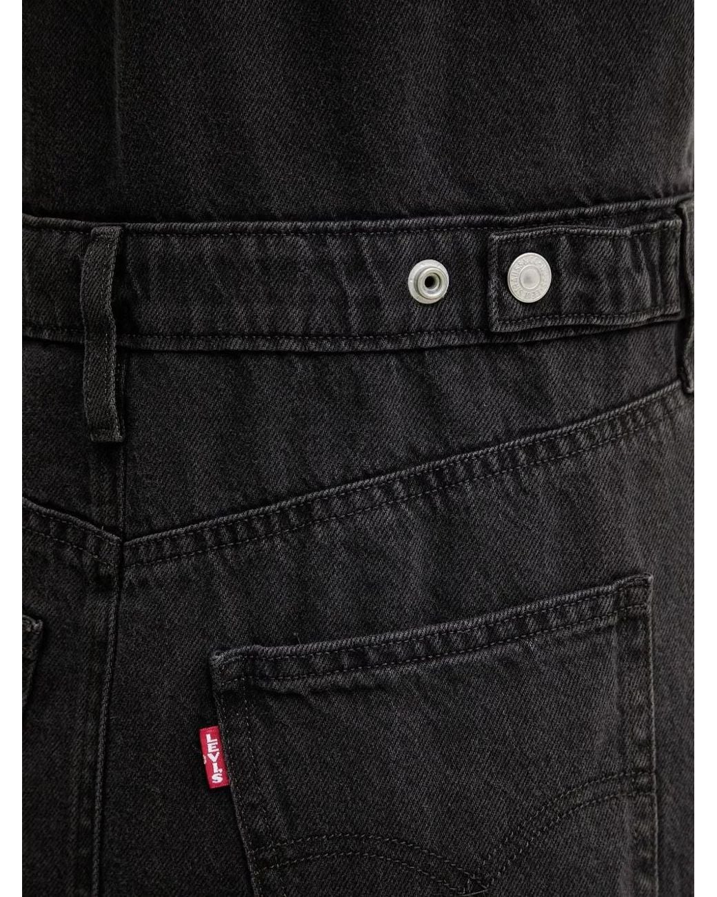 Levi's Denim Button-Up Mini-Jurk in het Black