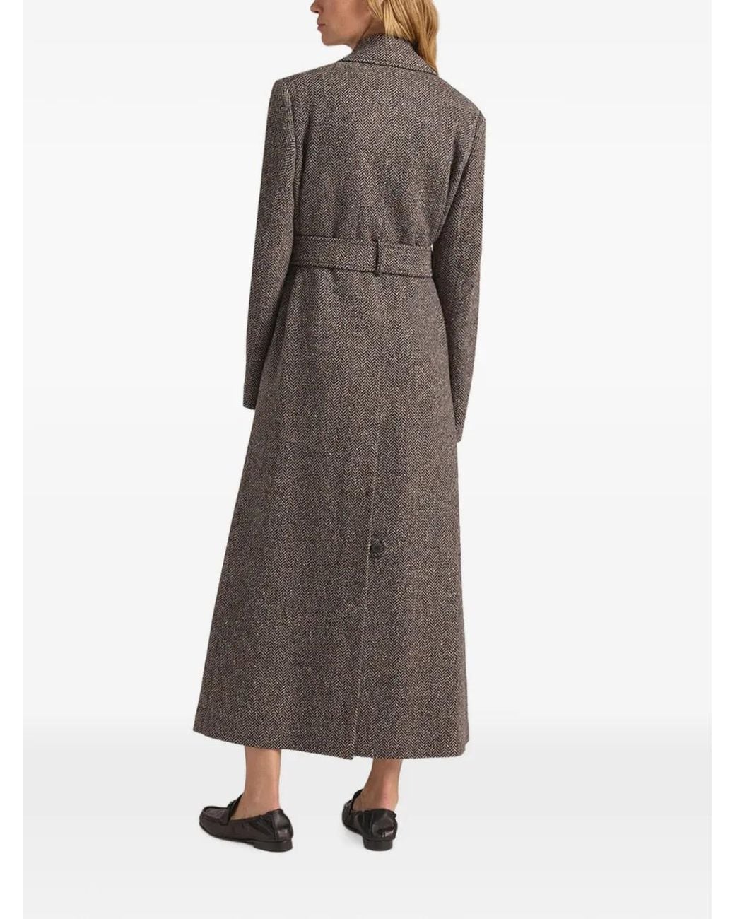 Momoní Brown Manteau Elin À Boutonnière Croisée