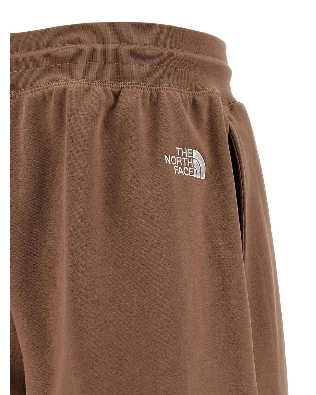 The North Face Brown Logo-Embroidered Drawstring Shorts