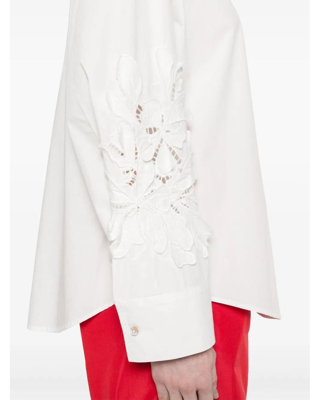 Forte_forte White Embroidered Cotton Shirt