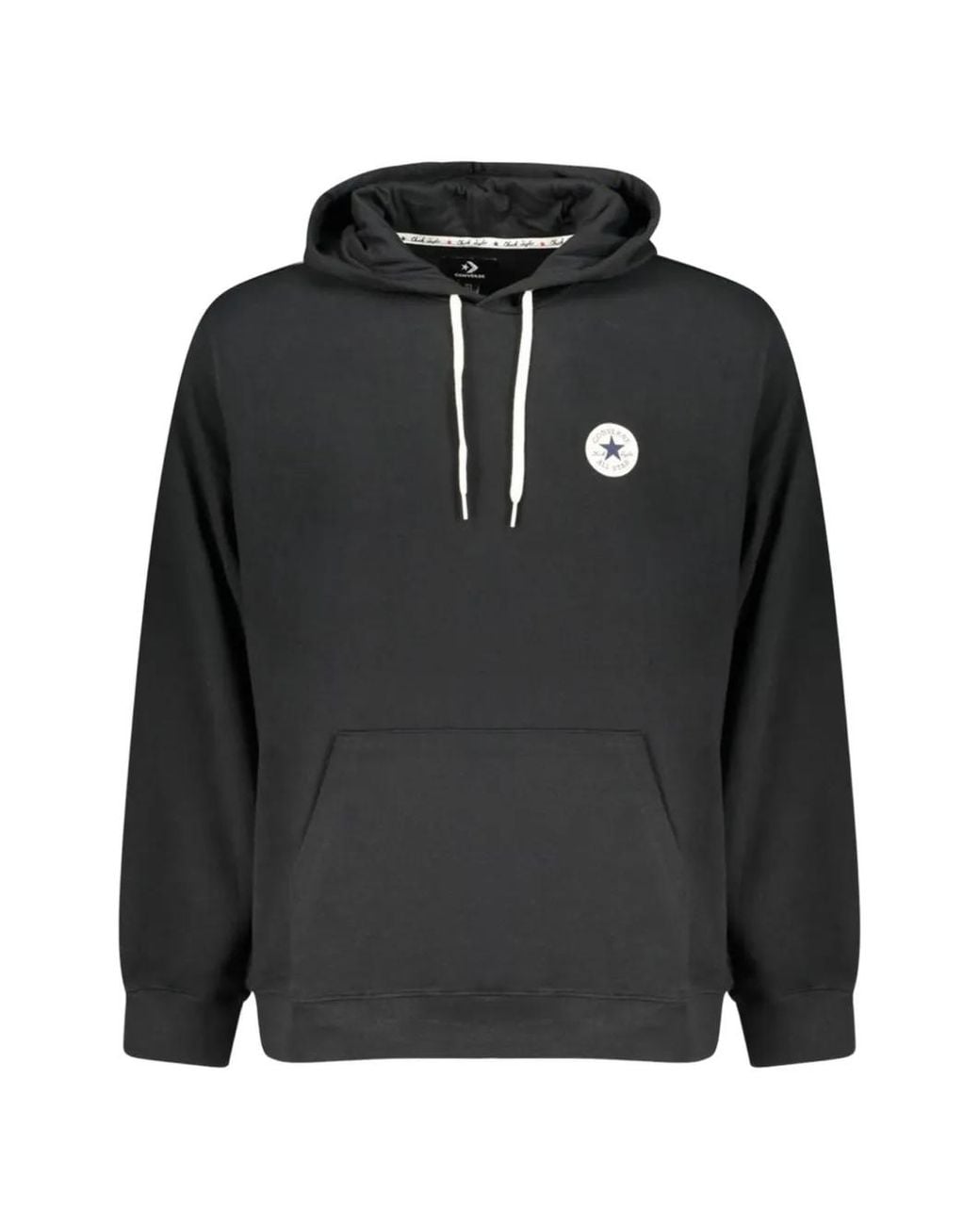 Converse Black Logo-Patch Hoodie for men