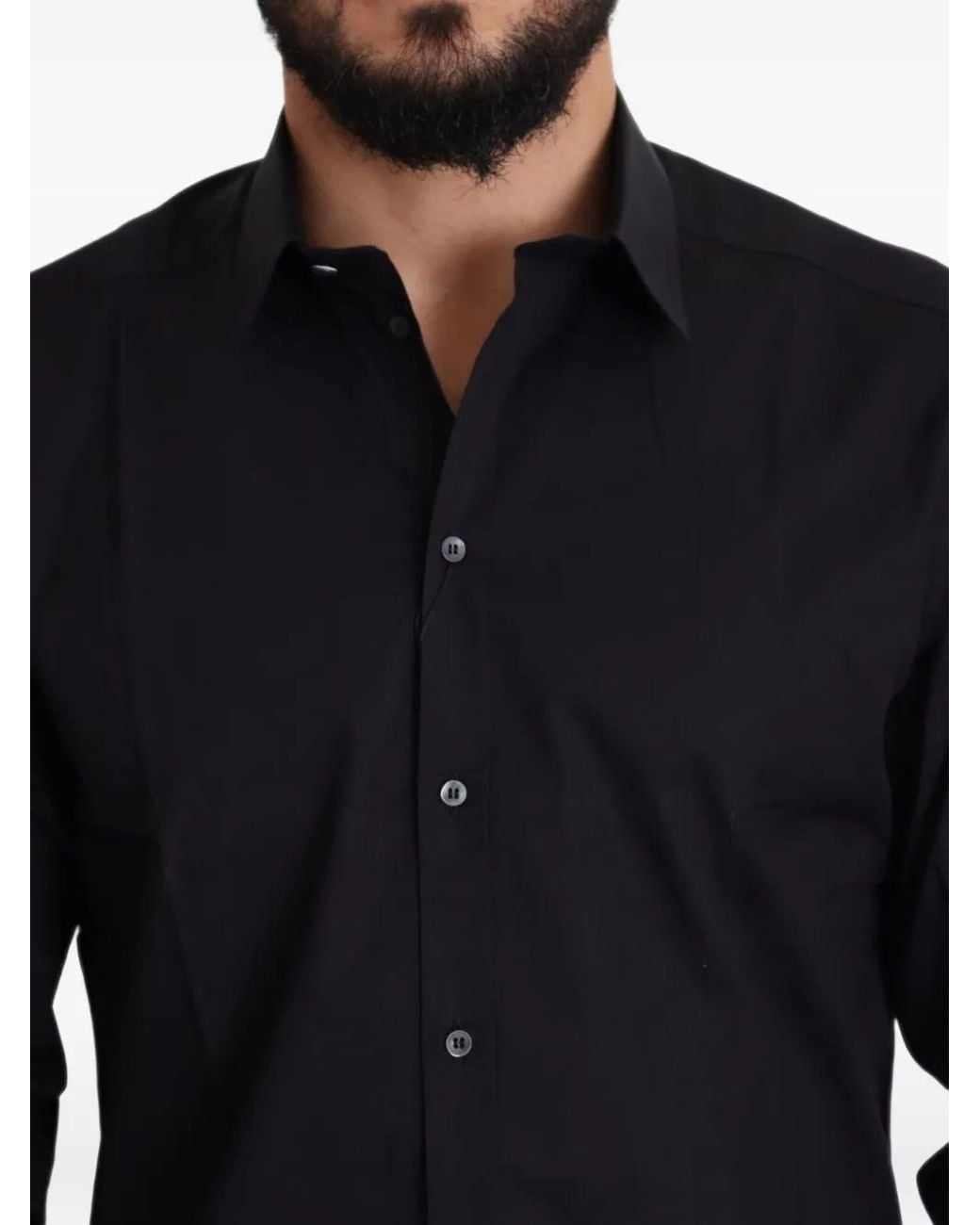 Dolce & Gabbana Black Long-Sleeve Shirt for men
