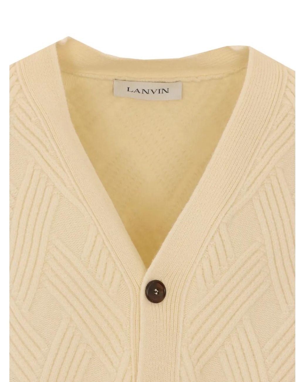 Lanvin Natural Cloud V-Neck Cardigan for men
