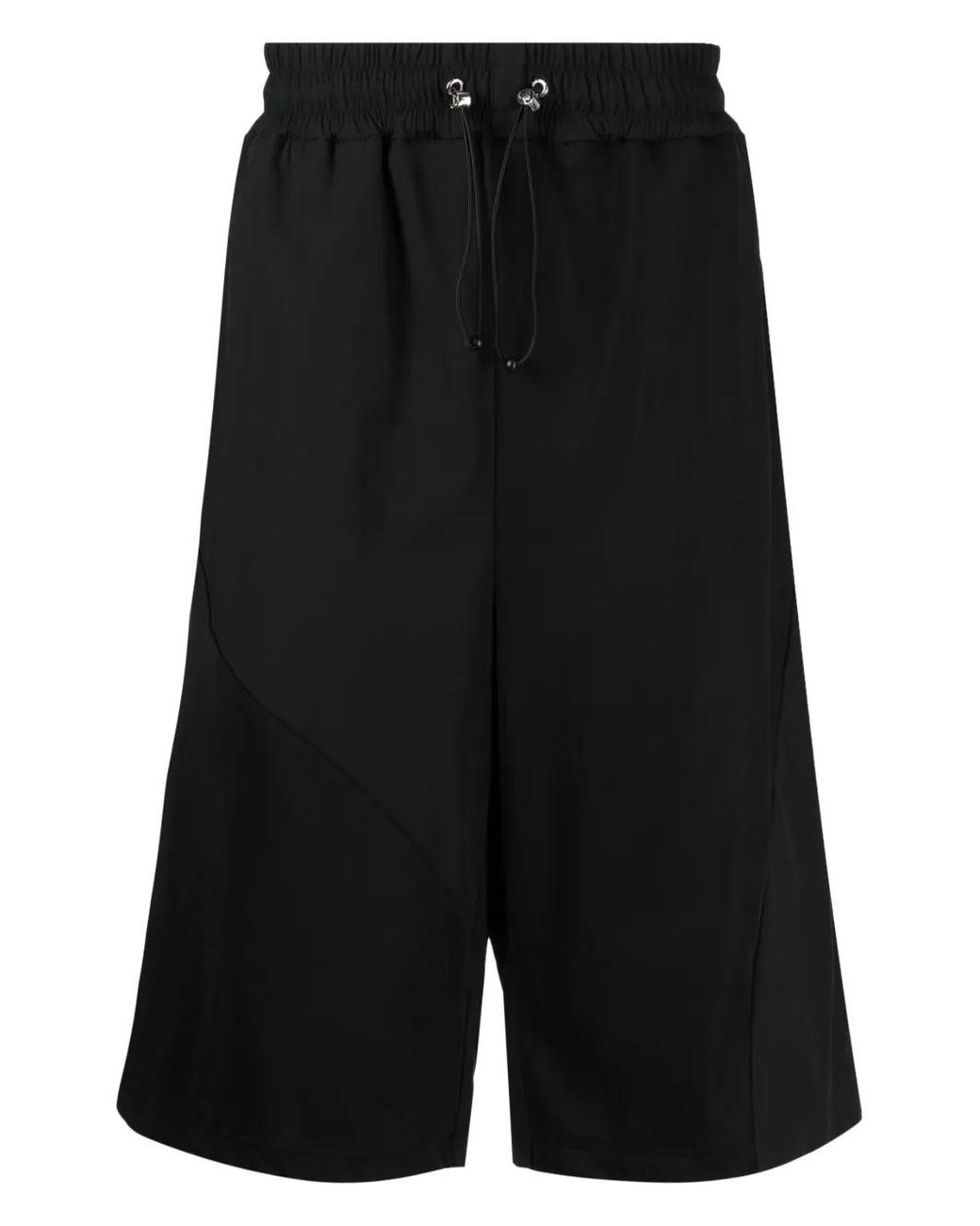 TEAM WANG design Black Elasticated Track Shorts