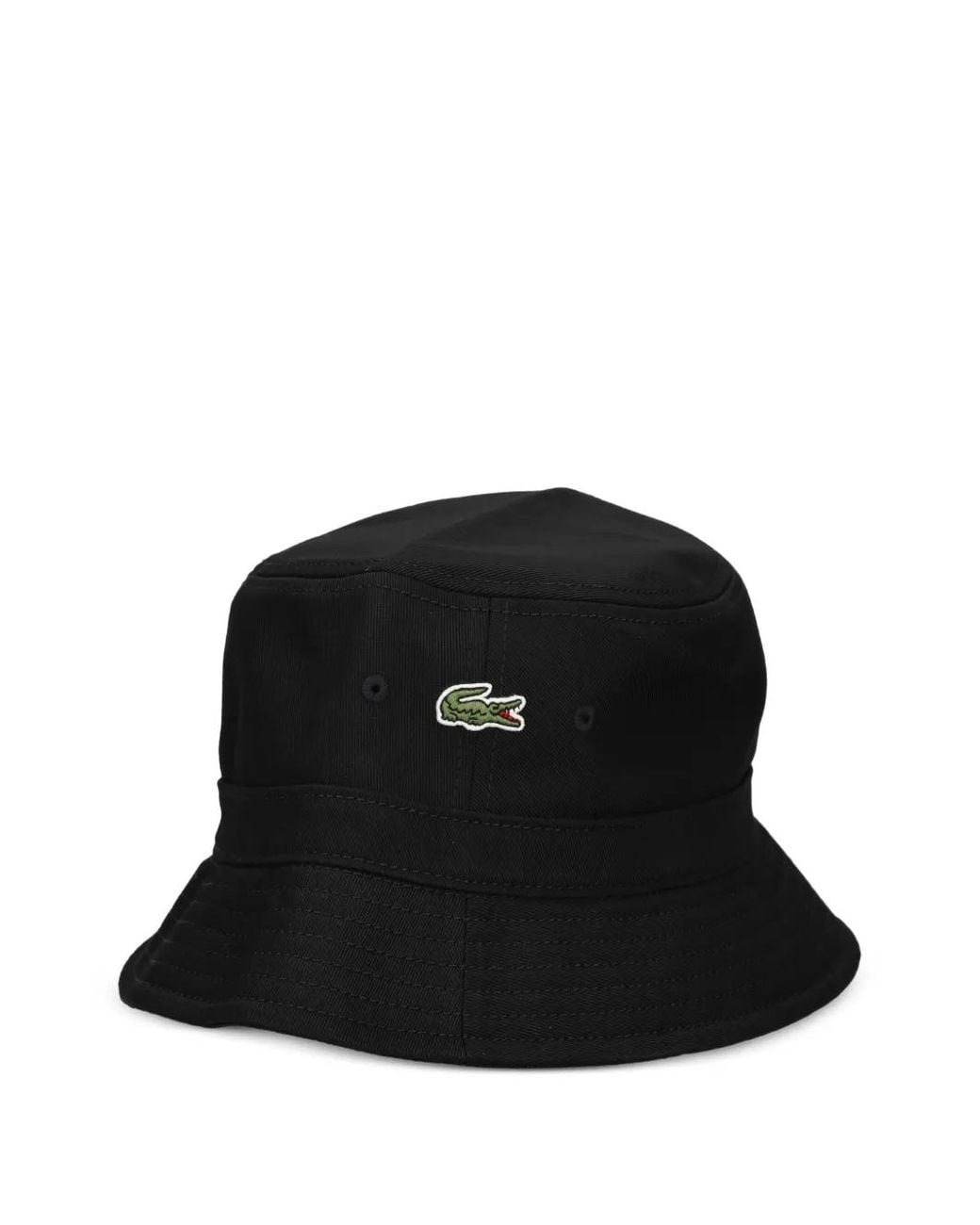 Lacoste Black Logo-Patch Bucket Hat