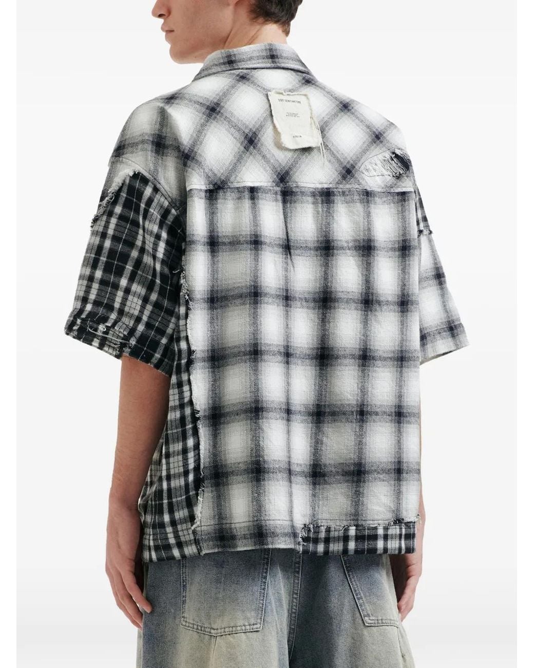 Camicia A Quadri di FIVE CM in Gray da Uomo