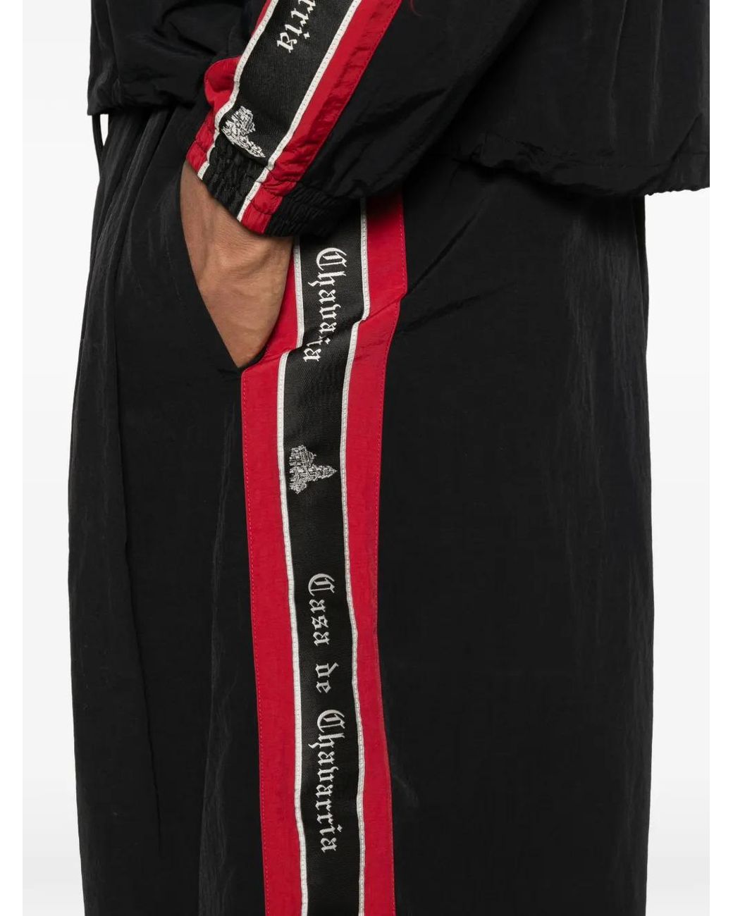 Willy Chavarria Black Logo-Embroidered Shorts for men