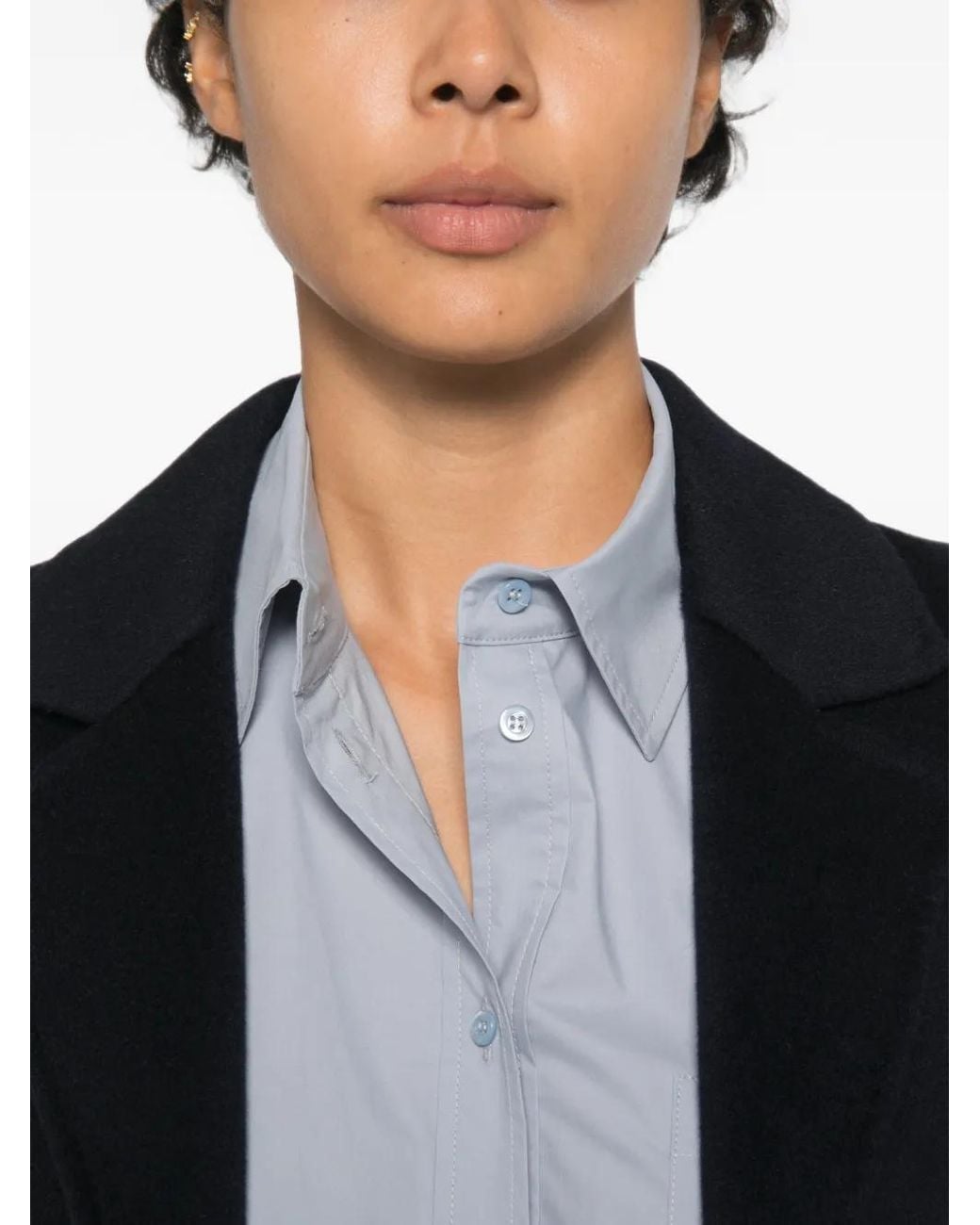 Peserico Blue Button-Down Shirt