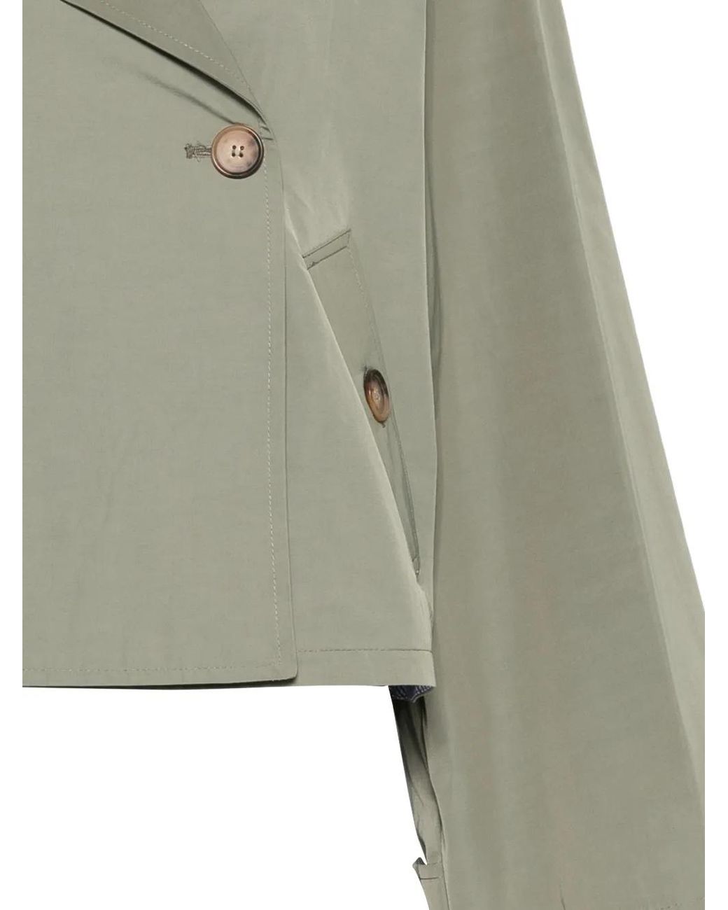 ..,merci Green Double-Breasted Jacket