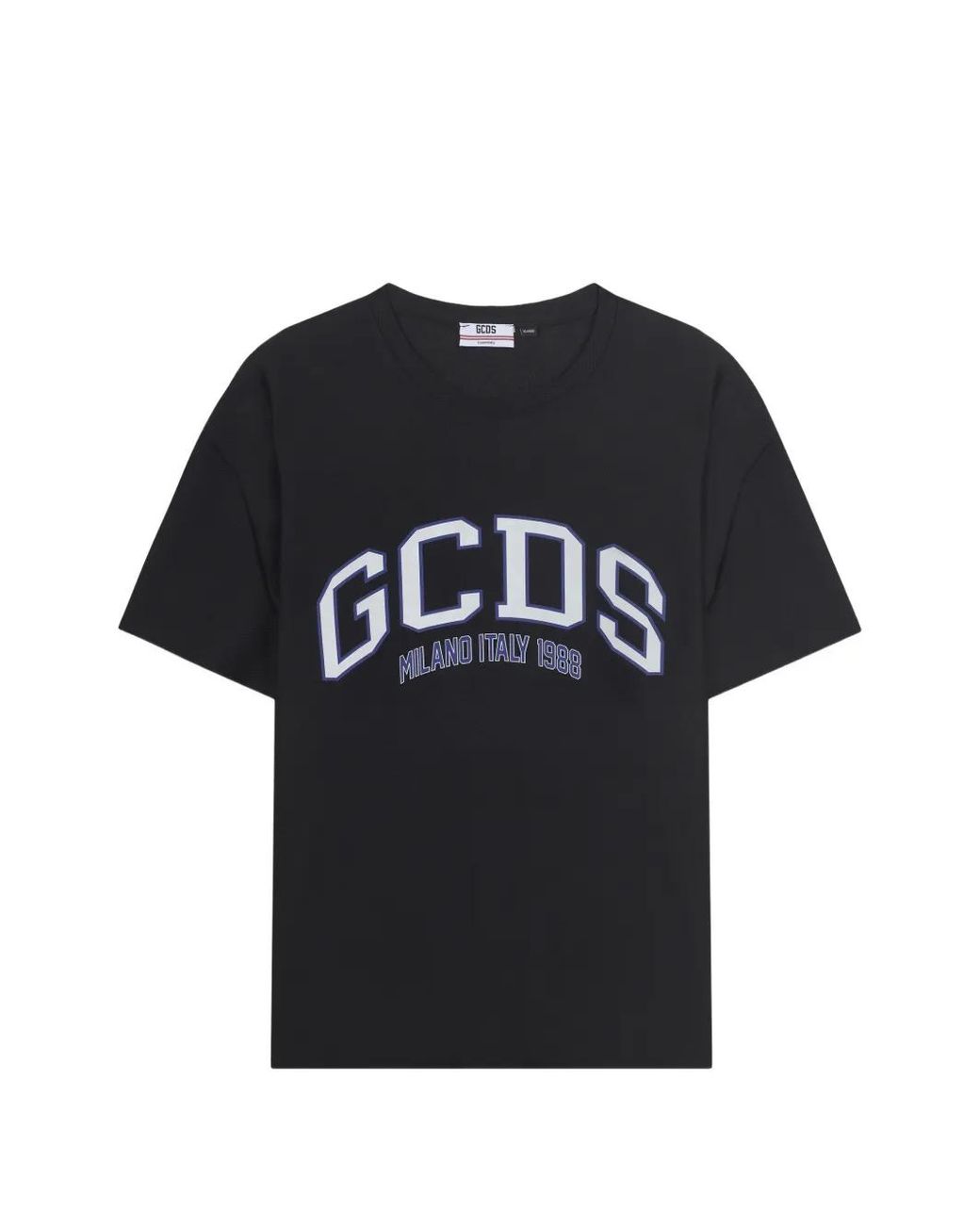 Gcds Black Logo-Print Mesh T-Shirt for men