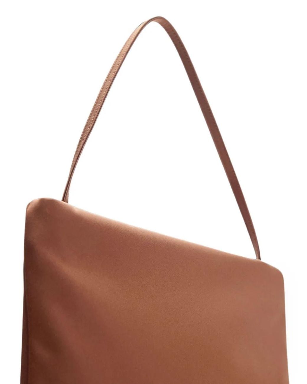 Loulou de Saison Black Anthea Satin-Finish Tote Bag