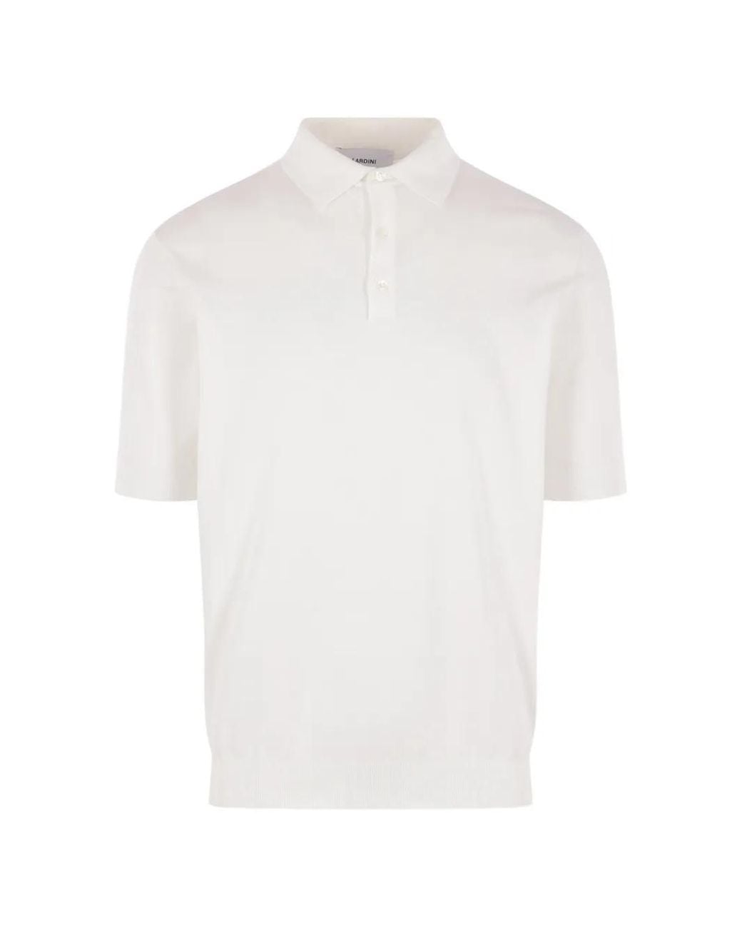 Lardini White Buttoned Polo Shirt for men