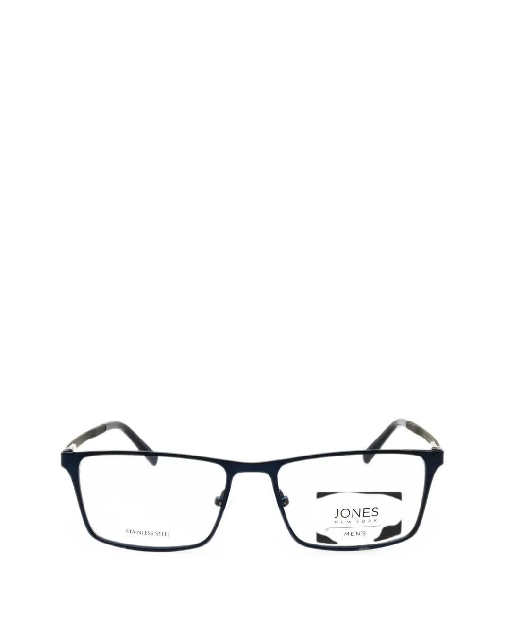 Jones New York Black Lunettes De Vue À Monture Rectangulaire for men