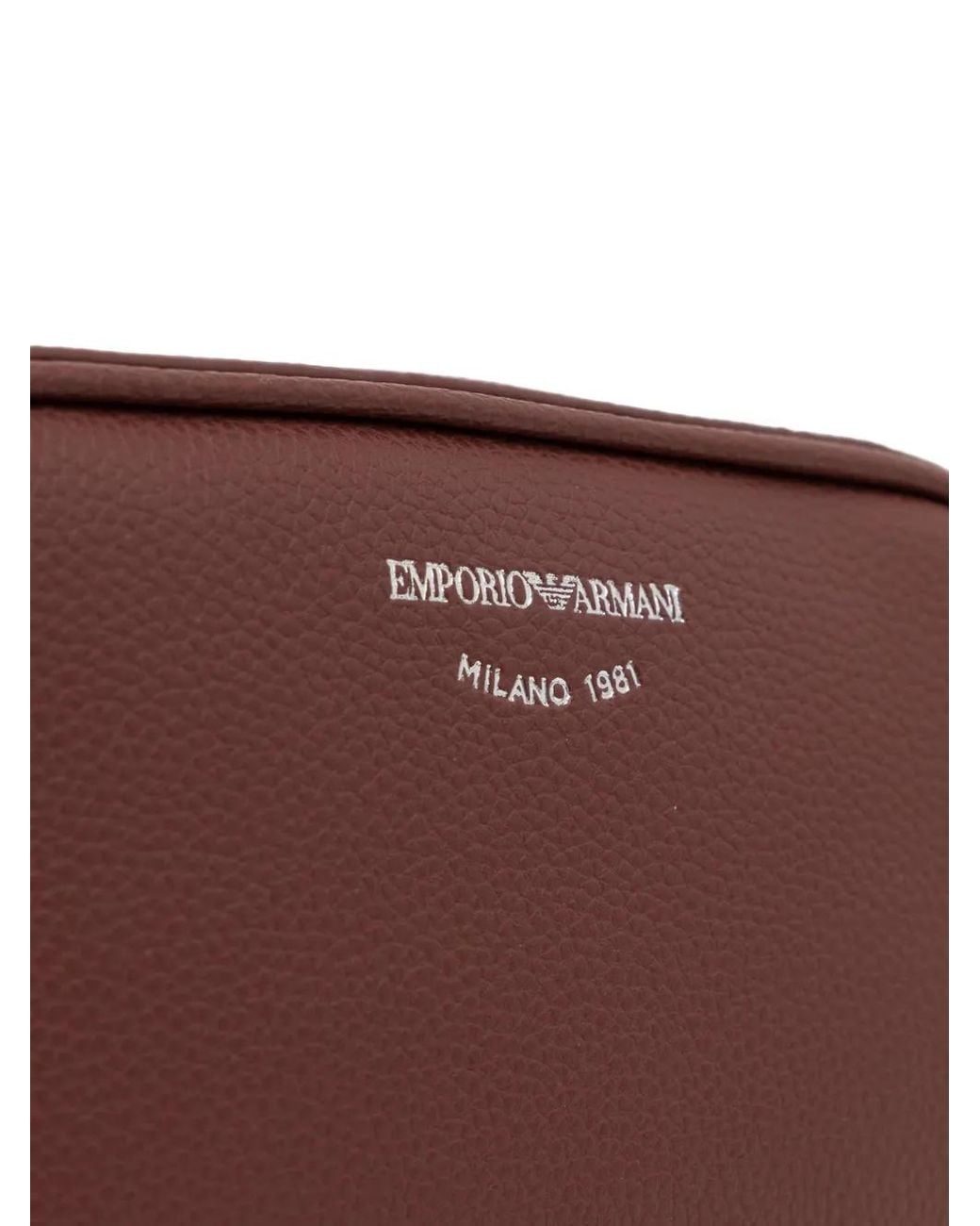 Emporio Armani Purple Deer-Print Camera Case With Shoulder Strap