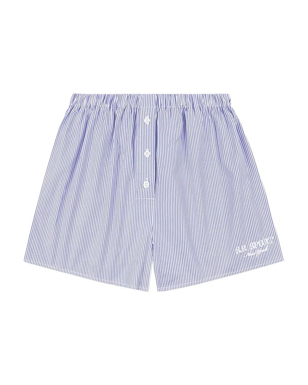 Sporty & Rich Purple Striped Shorts