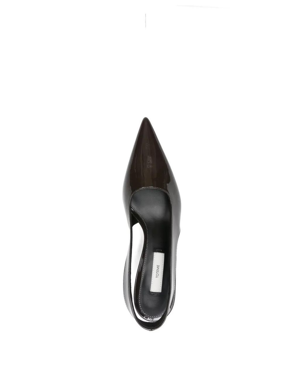 Totême Brown Slingback Calf Leather Pumps
