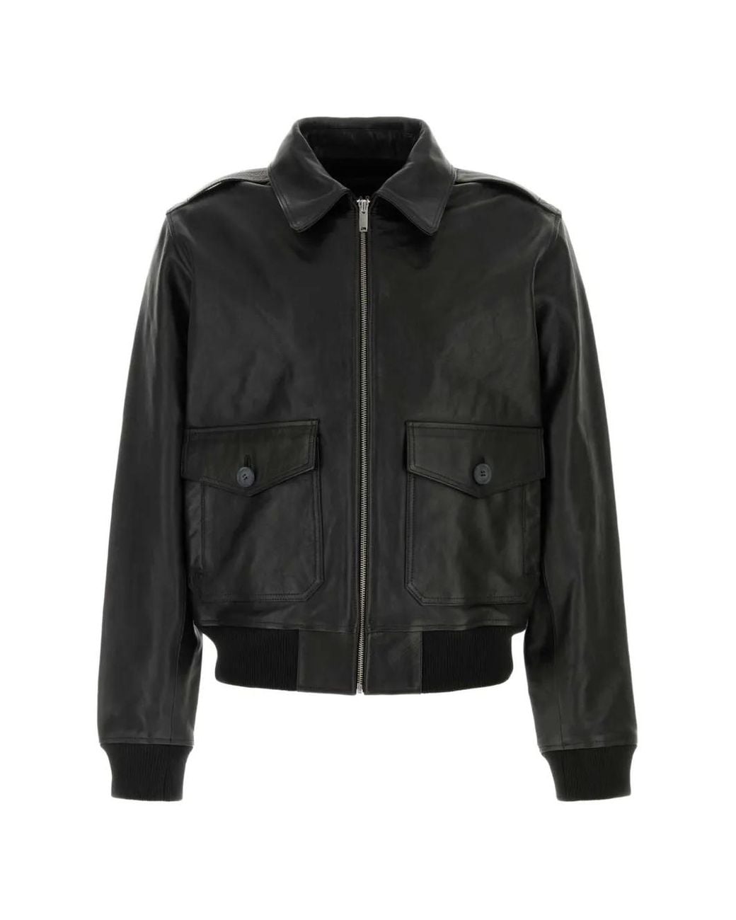 A.P.C. Black Gael Leather Jacket for men