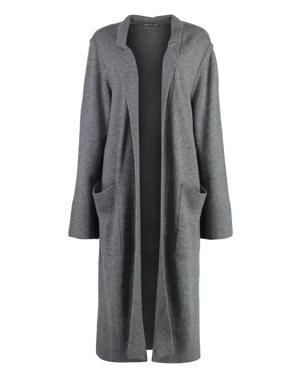 Malo Gray Cashmere Cardi-Coat