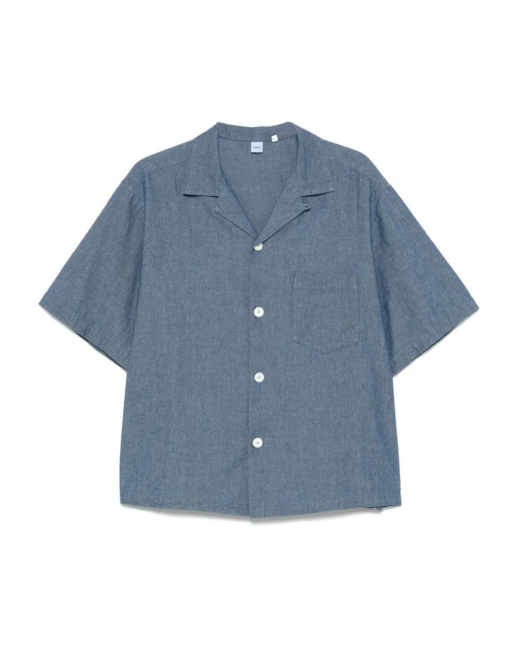 Aspesi Blue Jarvis Shirt for men