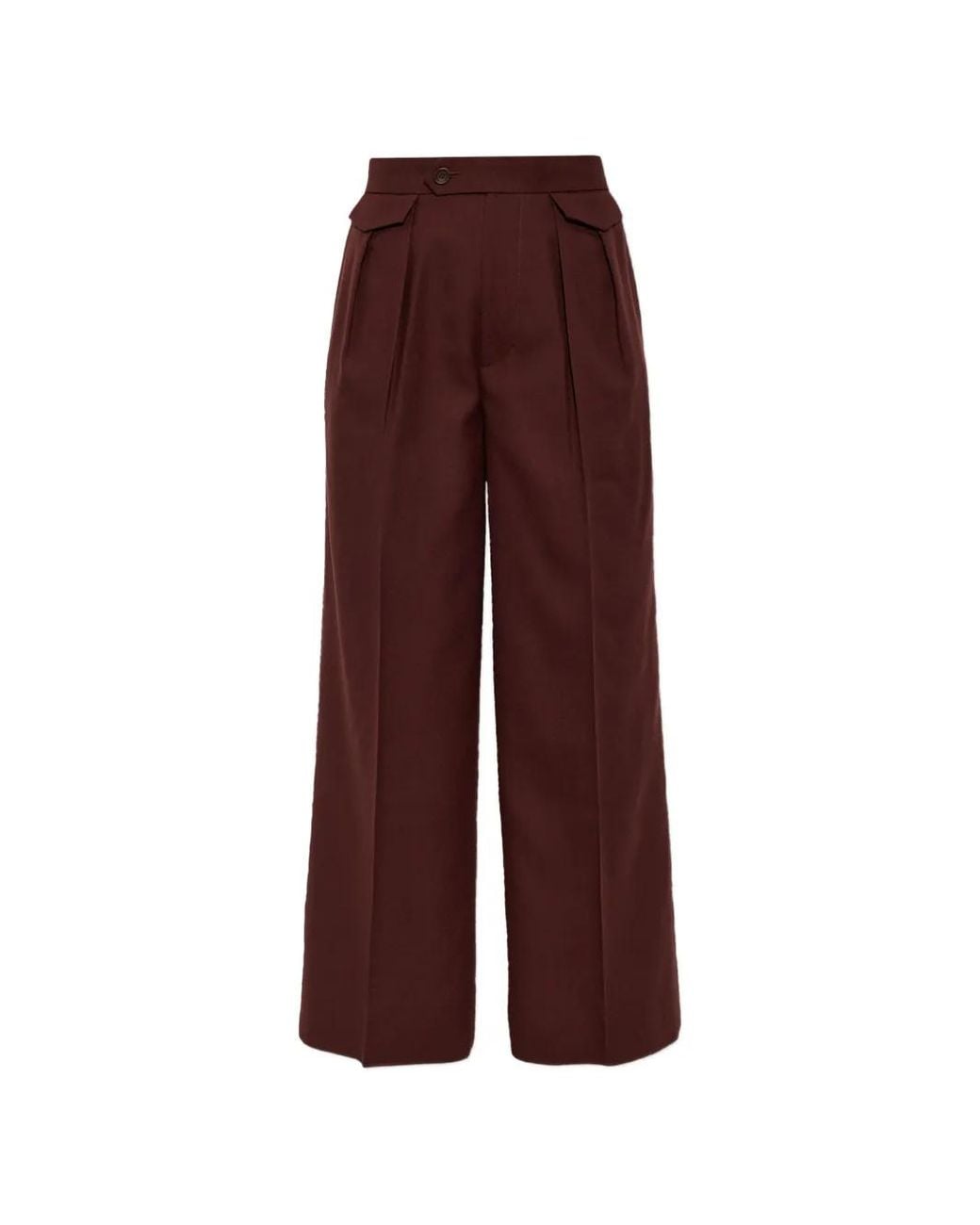 Issey Miyake Purple Creased Wide-Leg Trousers