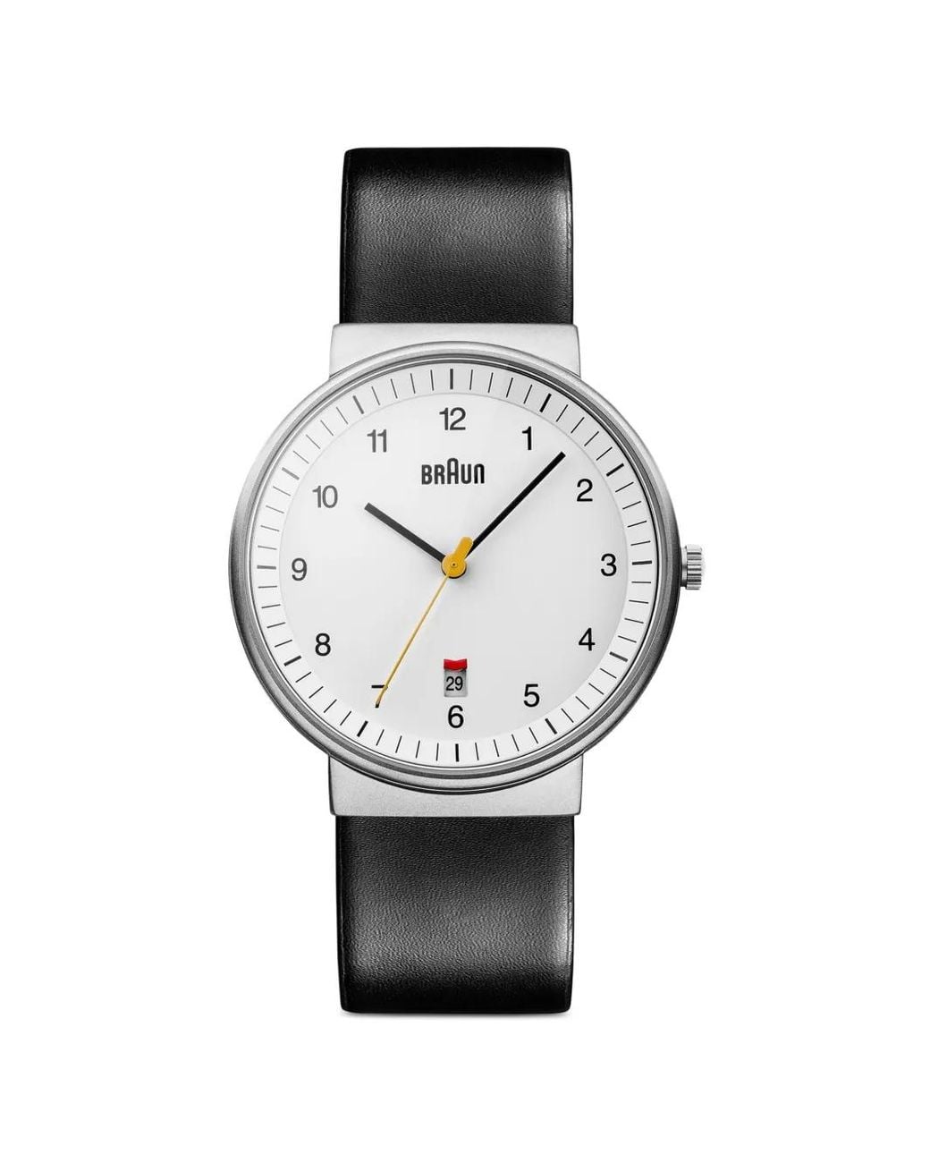 Braun Watches Gray Classic Leather 40Mm Watch for men