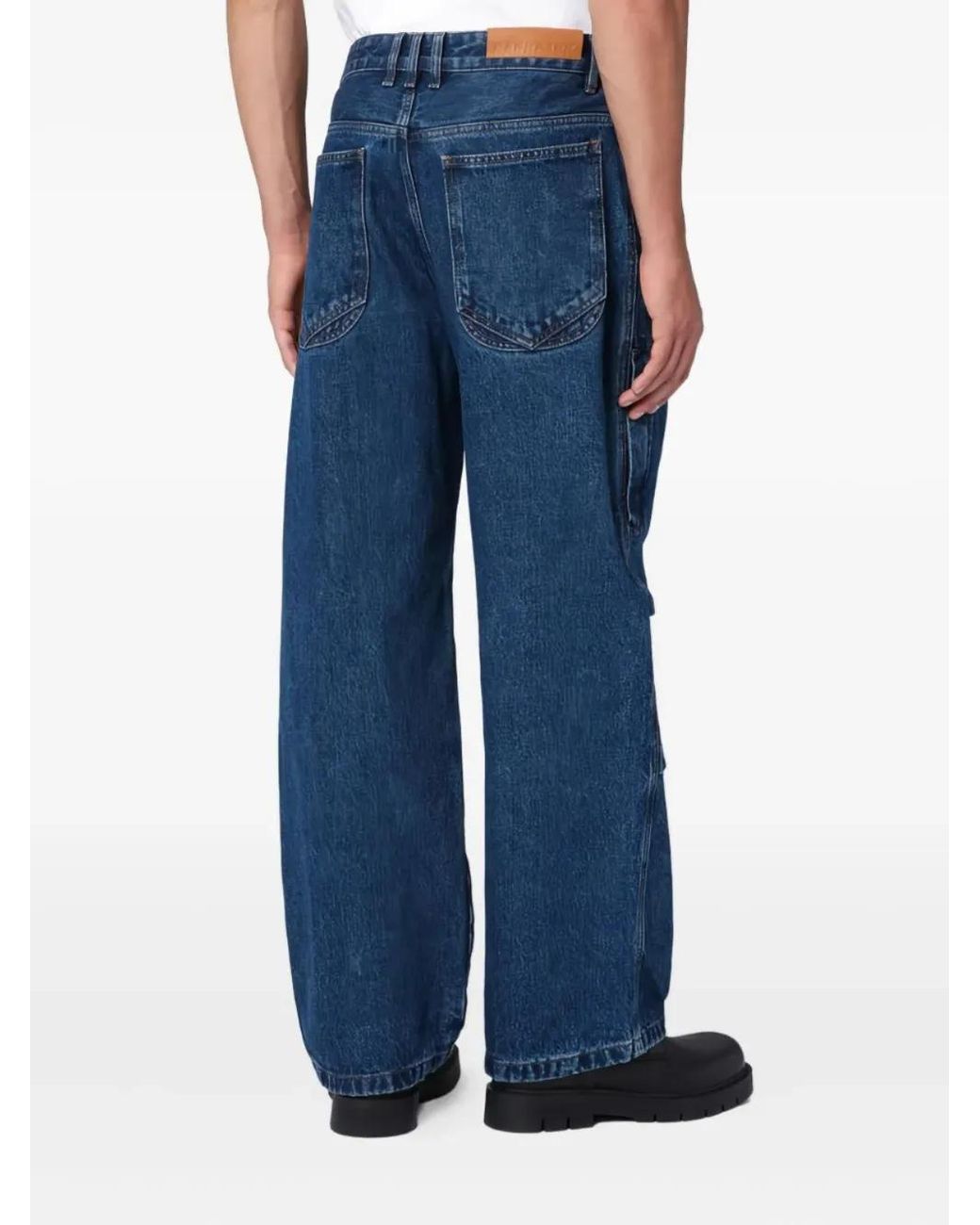 DARKPARK Blue Cross-Waist Jeans for men