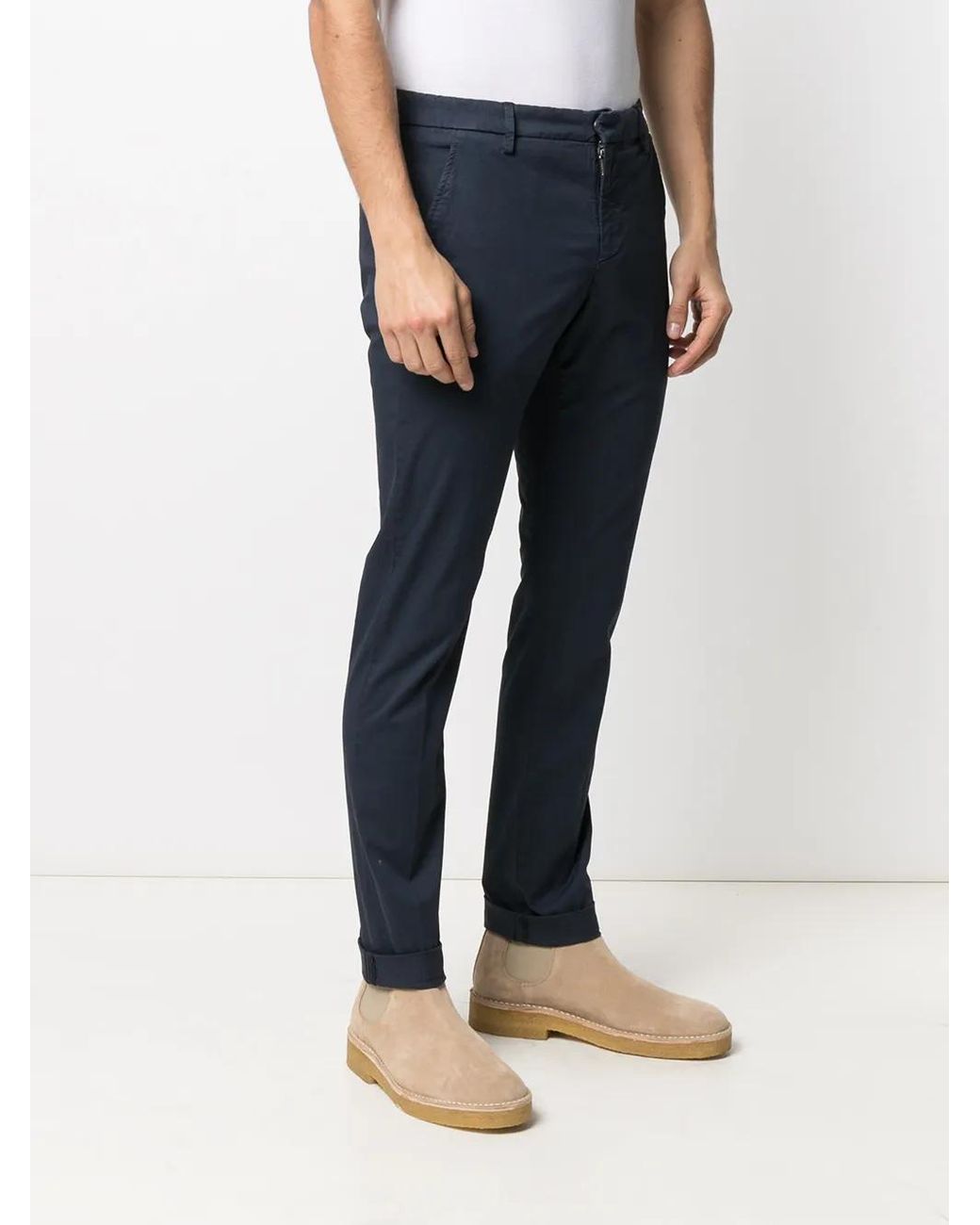 Dondup Blue Straight-Leg Chinos for men