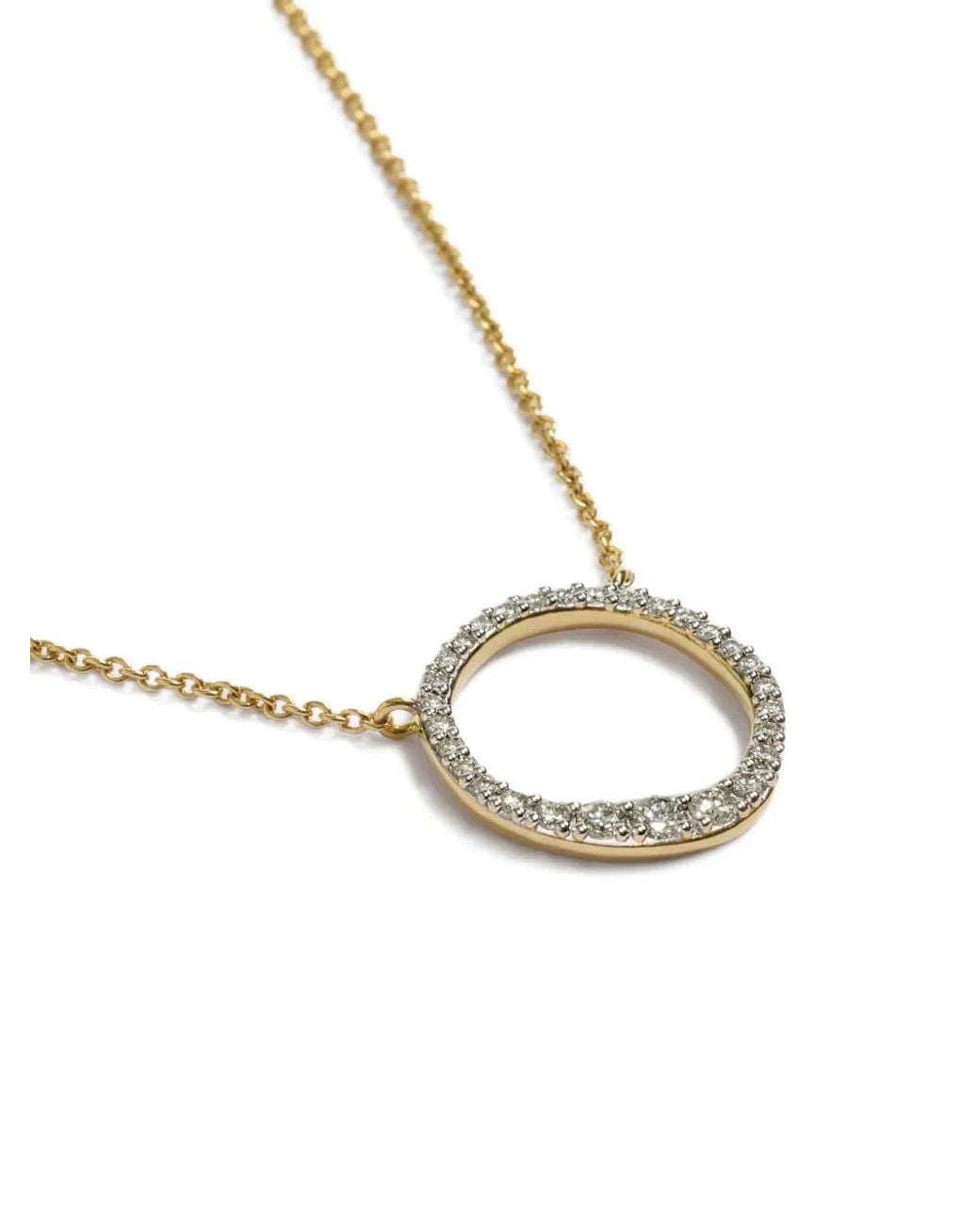 Monica Vinader White Riva Pavé Diamond Necklace